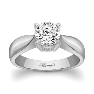 Barkev's Designer 14k White Gold Round-cut Solitaire Diamond Engagement Ring (F-G, SI1-SI2)