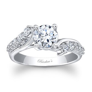 Barkev's Designer 14k White Gold Round-cut Diamond Engagement Ring (F-G, SI1-SI2)