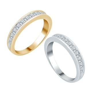 10k Yellow Gold 1ct TDW 11-stone Princess Diamond Wedding Band (H-I, I2-I3)