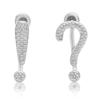Diamond Punctuation Earring Jackets, 3/4 inch