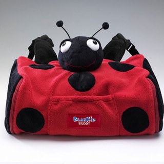 BlanKid Buddy Lula the Ladybug 4-in-1 Backpack, Blanket, Pillow, and Plush Animal