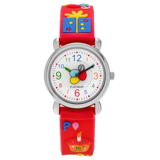 Geneva Platinum Kid's Birthday Party Silicone Strap Watch