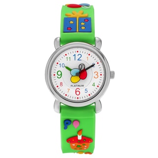 Geneva Platinum Kid's Birthday Party Silicone Strap Watch