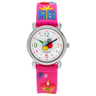 Geneva Platinum Kid's Birthday Party Silicone Strap Watch