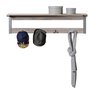 Homestar Wall Mounted Shelf with 4 Hooks