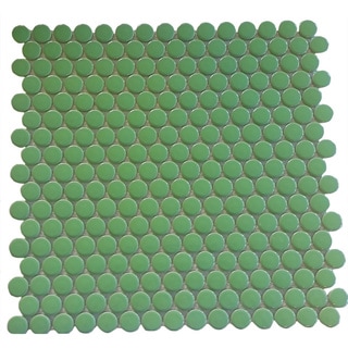 Green Porcelain Penny Round Mojito ModDotz