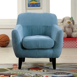 Furniture of America Lara Contemporary Flannelette Scoop Frame Arm Chair