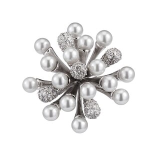 Collette Z Sterling Silver Cubic Zirconia Burst Pin