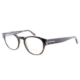 Tom Ford FT 5275 056 Vintage Round Dark Tortoise Plastic Eyeglasses 50mm