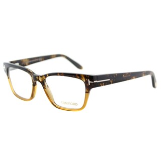 Tom Ford FT 5288 050 Brown Horn Amber Plastic Eyeglasses 49mm