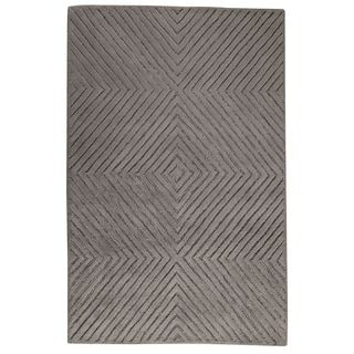 Hand-Tufted Indo Union Square Grey Rug (5'0 x 7'0)