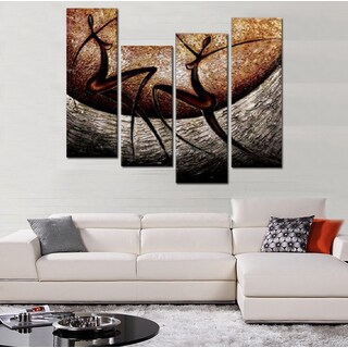Hand-painted African Multi Panels Oil Painting