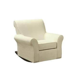 Baby Relax Wooden Rocker with Beige Slipcover Kit