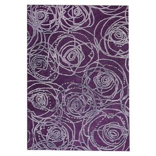 Hand-Tufted Indo Rosa Purple Rug (5'2 x 7'6)