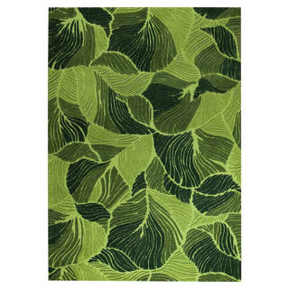 Hand-Tufted Indo Oasis Green Rug (5'2 x 7'6)