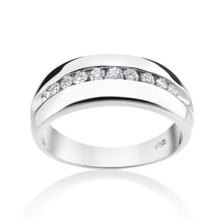 Andrew Charles 14k White Gold Men's 2/5ct TDW Diamond Ring (H-I, SI1-SI2)