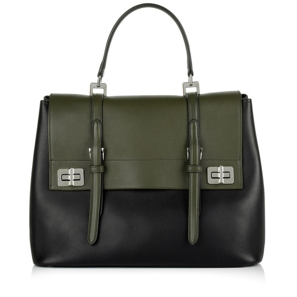 Prada \u0026#39;Nero Militare\u0026#39; Saffiano Leather BN2789 Satchel - 18525187 ...