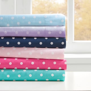 Mi Zone Polka Dot Cotton Sheet Set--4 Color Options