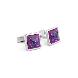 Purple Swirl Cuff Links