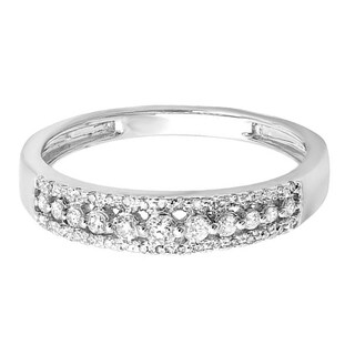 14k Gold 1/4ct TDW Round Diamond Anniversary Wedding Band Ring (H-I, I1-I2)