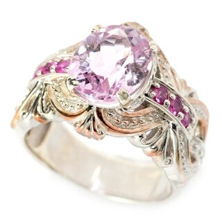 Michael Valitutti Kunzite and Hot Pink Sapphire Ring