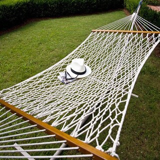 Castaway Single Cotton Rope Hammock