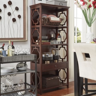 Manor Quatrefoils Lattice 1-Drawer Bookcase Shelving