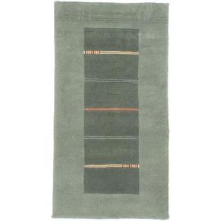 Ecarpetgallery Hand-knotted Kathmandu Green Wool Rug (2'4 x 4'4)