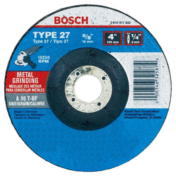 Bosch GW27LM450 41/2" X 1/4" Grinding Wheel 18569802