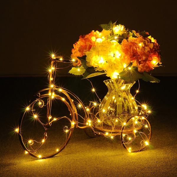 Copper Wire Light with 39 feet 240 Individual LEDs, 6V DC1000mA Power