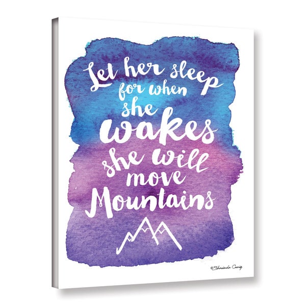 Shawnda Craig (Eve)'s 'Let Her Sleep Blue Purple' Gallery Wrapped Canvas