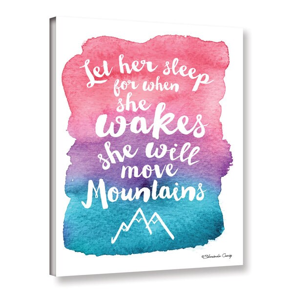 Shawnda Craig (Eve)'s 'Let Her Sleep Pink Purple' Gallery Wrapped Canvas