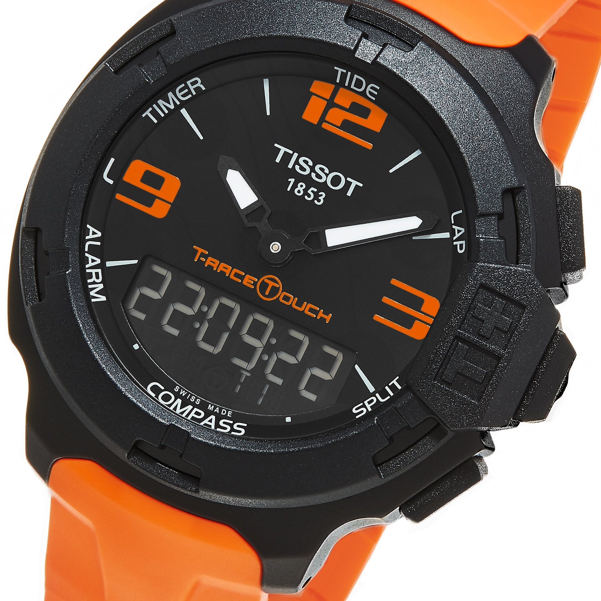 New Watch Tissot Men S T081 420 97 057 02 T Race Touch Black Dial Orange Rubbe Ebay