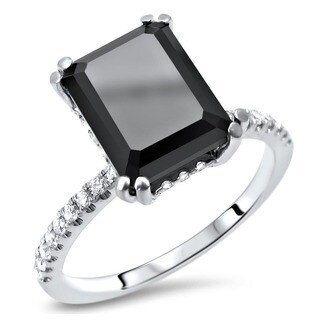 Emerald cut engagement rings overstock