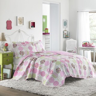 VCNY Big Believers Pink Parade 2-piece Twin-size Comforter Set - 14838109 - Overstock.com ...