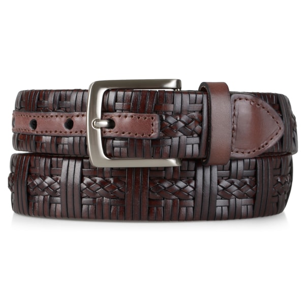 Tommy Bahama Men's Genuine Leather Braided Belt 18688001 Overstock