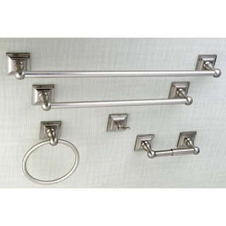Keira 6 Piece Bathroom Accessory Set Brushed Nickel Bathroom Accessories Bath Accessories Set Bathroom Accessories Sets