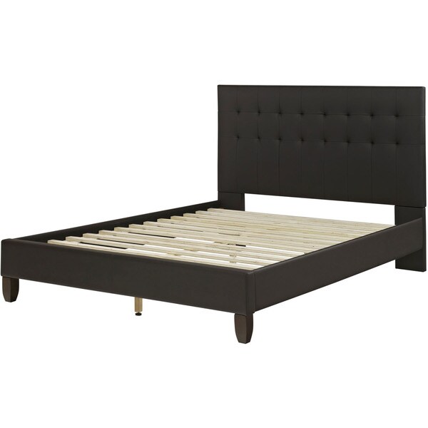 Hanover London Brown Leather Full Platform Bed