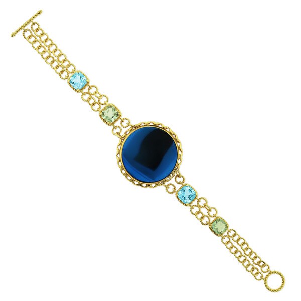GlamFit Jewelry Marina 22k Yellow Goldplated Fitness Tracking Bracelet