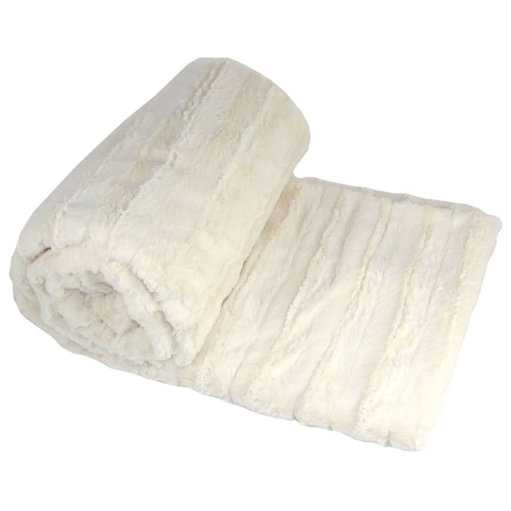 Oversized Derby Double Sided Fauxfur Throw