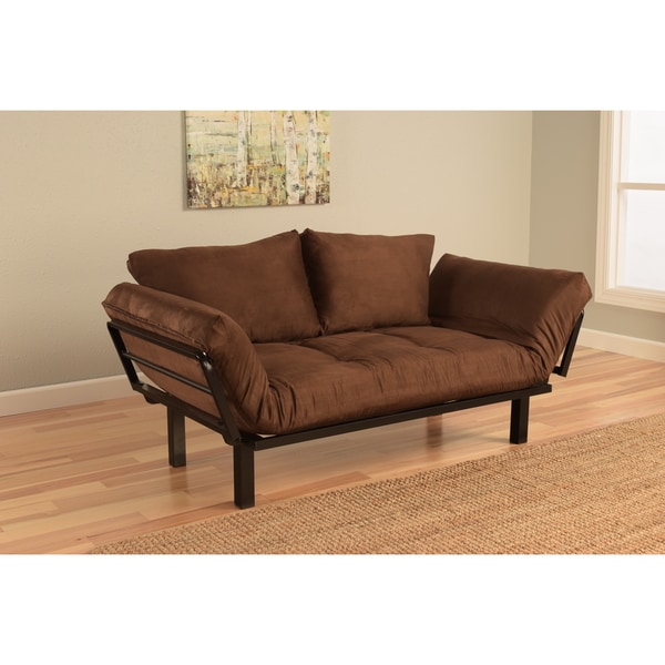 Somette Eli Spacely Chocolate Suede Daybed Lounger