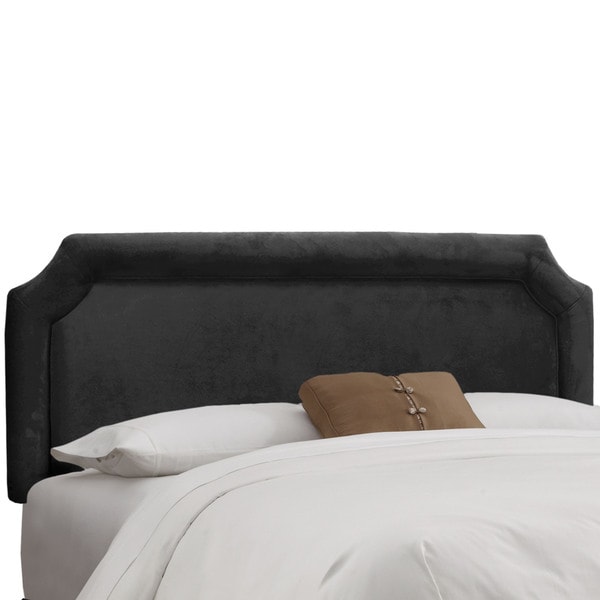 Skyline Furniture Black Velvet Notched Headboard