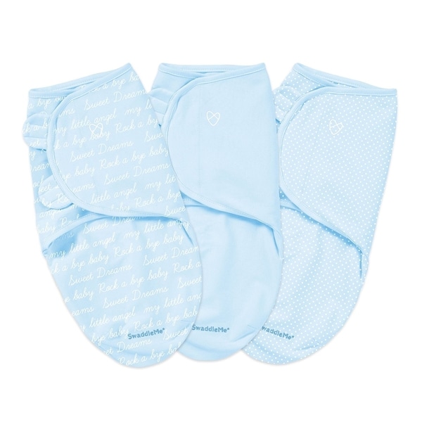 SwaddleMe Summer Infant Cursive Blue Original Swaddle (Pack of 3)