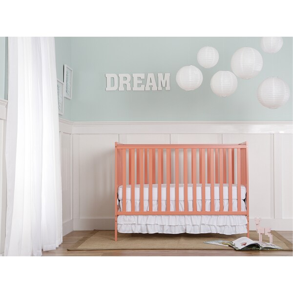 Dream on Me Synergy Pink Wool 5-in-1 Convertible Crib