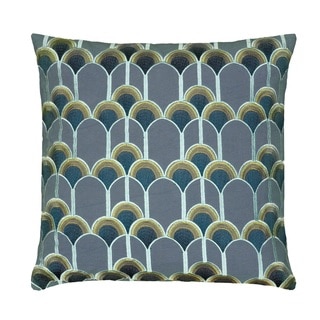 Rizzy Home Grey Polyester 12-inch Square Jeweled Decorative Throw Pillow - 18859489 - Overstock ...