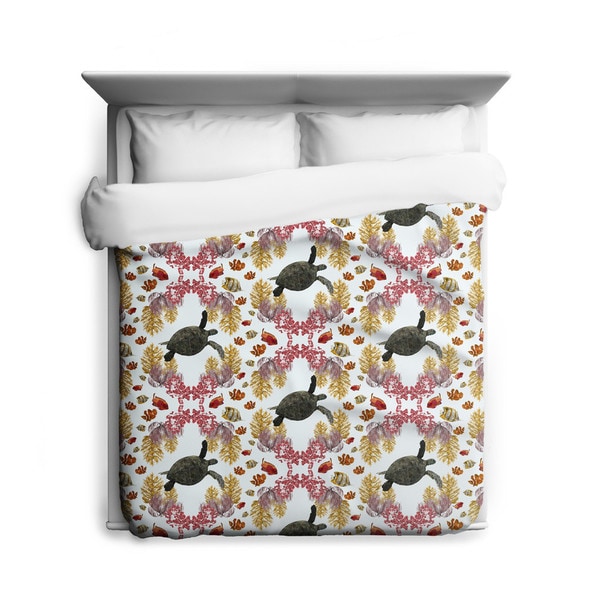 Sharp Shirter Coral Diamonds/ Duvet Cover