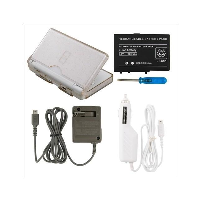 Chargers, Li ion Battery Pack, and Case for Nintendo DS Lite