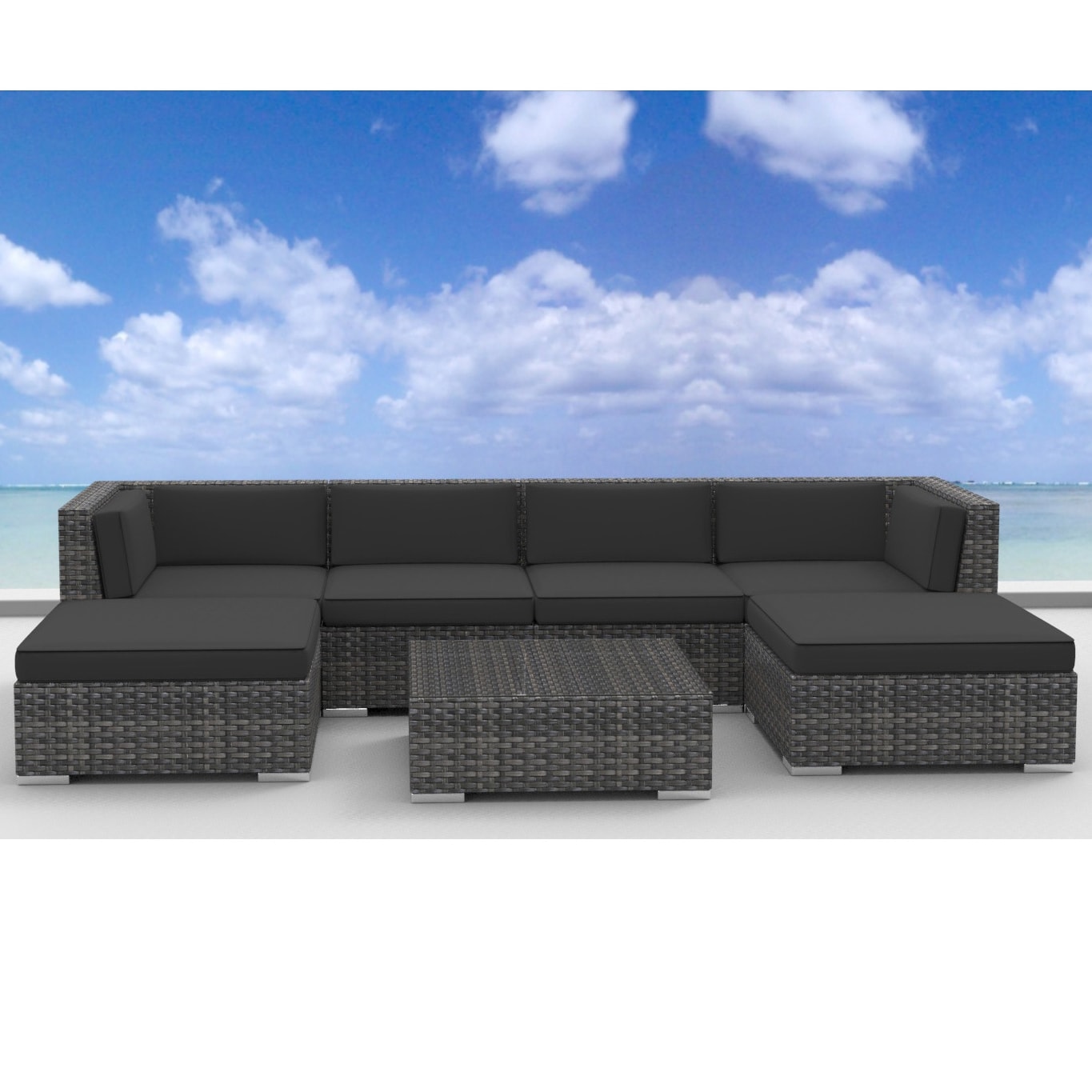 Patio Furniture 7 Piece Set urban furnishing maui rattan 7-piece outdoor sectional sofa patio Patio Furniture 7 Piece Set urban furnishing maui rattan 7-piece outdoor sectional sofa patio