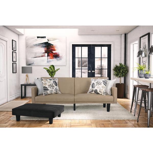 DHP Metro Tan Microfiber Split Futon