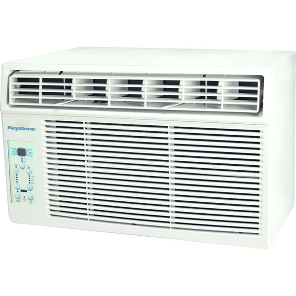Keystone White 115V Window-mounted Air Conditioner with Follow Me LCD Remote Control